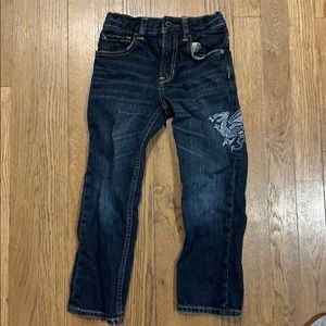 Gap jeans dragon embroidery size 4